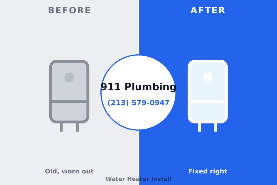 Before and after: plumbing repair Cuba, MO